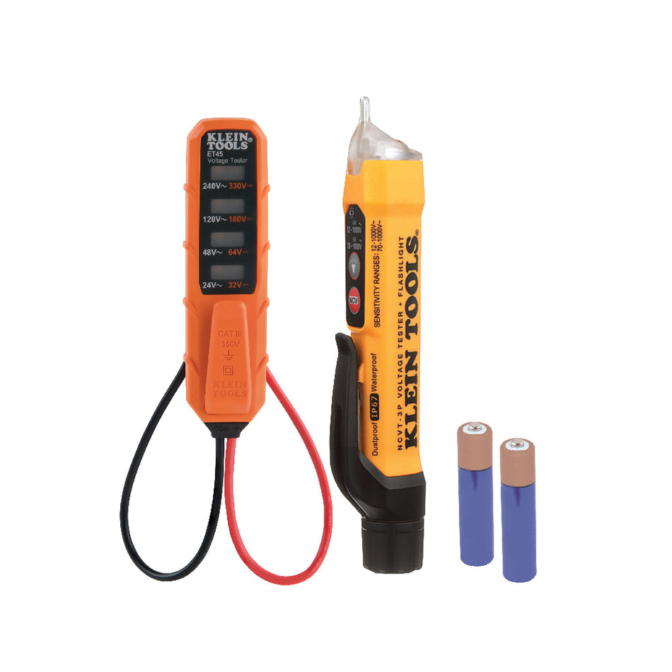 Klein Tools NCVT3PKIT Kit De Prueba Eléctrica NCVT Y Probador De Voltaje ET45