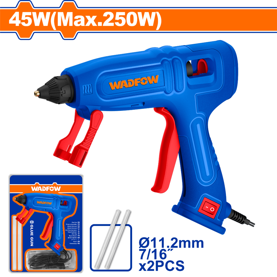 Pistola De Silicon Caliente Electrica 11.2mm Grueso 45w 110V Wadfow UWGL4608